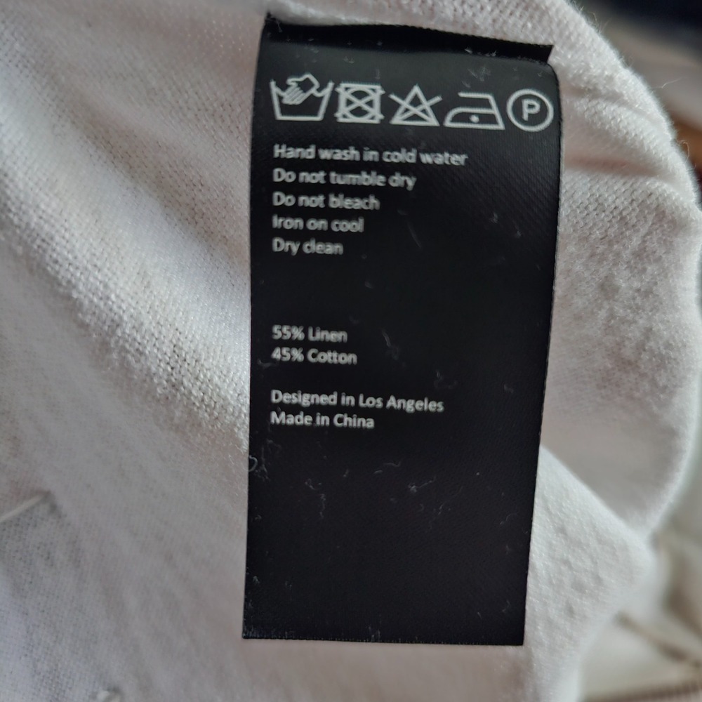 CADOGAN Men's Luxury White Linen Cotton Blend Short Sleeve Knit Brixton Medium - Picture 12 of 14